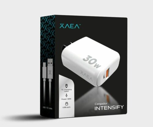 Cargador 220V MODX-C015 - INTENSIFY - 1 USB 1TC + Cable USB a Tipo C