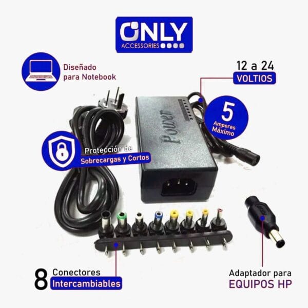 Cargador Notebook Automático 8 Pines
